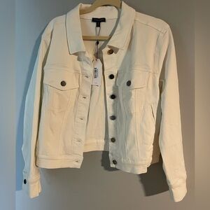 Universal Standard Kelsey white denim jacket size S (14-16)